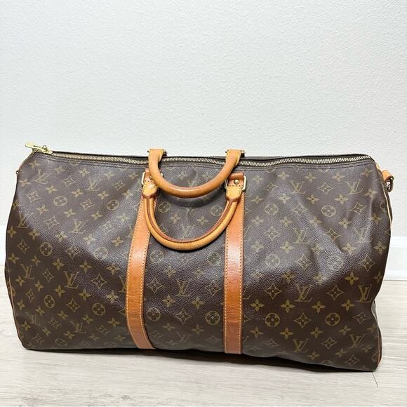 Louis Vuitton Keepall Bandoulière 55 Monogram Vintage 2002 Large Duffel Bag - Picture 7 of 15